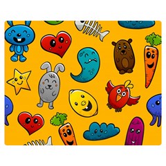 Graffiti Characters Seamless Ornament Premium Plush Fleece Blanket (medium) by Bedest