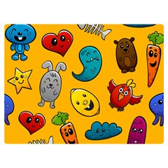 Graffiti Characters Seamless Ornament Two Sides Premium Plush Fleece Blanket (extra Small) by Bedest