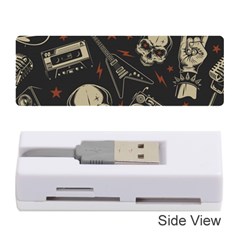 Grunge Seamless Pattern With Skulls Memory Card Reader (stick) by Bedest