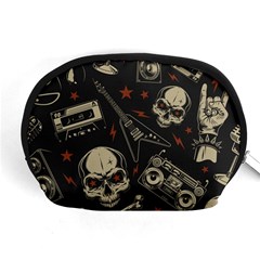 Grunge Seamless Pattern With Skulls Accessory Pouch (medium) by Bedest