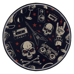 Grunge Seamless Pattern With Skulls Wireless Fast Charger(black) by Bedest