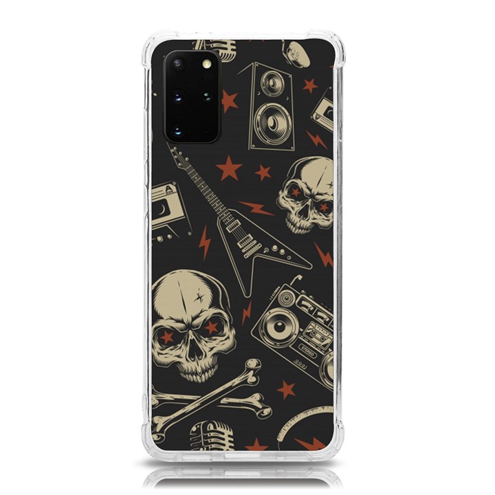 Grunge Seamless Pattern With Skulls Samsung Galaxy S20Plus 6.7 Inch TPU UV Case