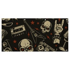 Grunge Seamless Pattern With Skulls Banner And Sign 8  X 4  by Bedest