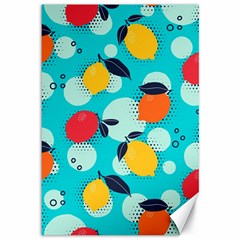 Pop Art Style Citrus Seamless Pattern Canvas 12  X 18  by Bedest