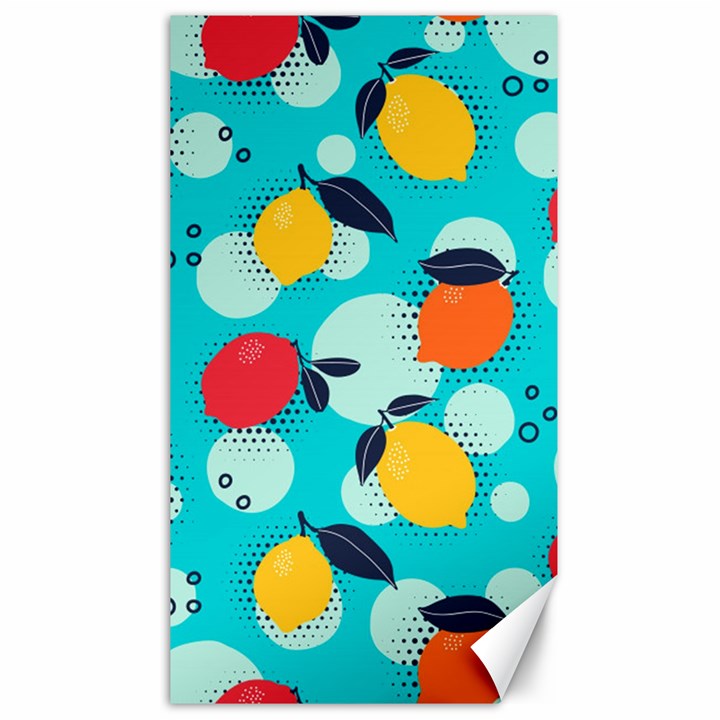 Pop Art Style Citrus Seamless Pattern Canvas 40  x 72 