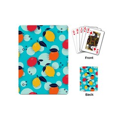 Pop Art Style Citrus Seamless Pattern Playing Cards Single Design (mini) by Bedest