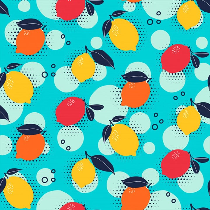 Pop Art Style Citrus Seamless Pattern Play Mat (Rectangle)