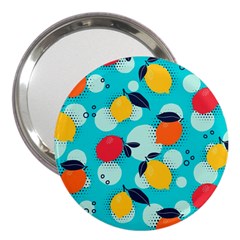 Pop Art Style Citrus Seamless Pattern 3  Handbag Mirrors by Bedest