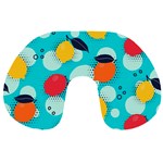 Pop Art Style Citrus Seamless Pattern Travel Neck Pillow Front