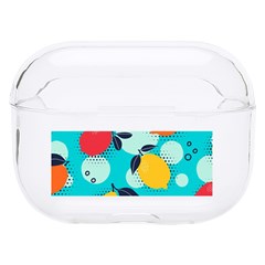 Pop Art Style Citrus Seamless Pattern Hard Pc Airpods Pro Case