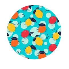 Pop Art Style Citrus Seamless Pattern Mini Round Pill Box (pack Of 3) by Bedest