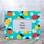 Pop Art Style Citrus Seamless Pattern White Tabletop Photo Frame 4 x6  Front