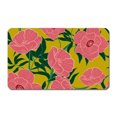 Pink Flower Seamless Pattern Magnet (rectangular) by Bedest