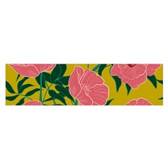 Pink Flower Seamless Pattern Oblong Satin Scarf (16  X 60 ) by Bedest