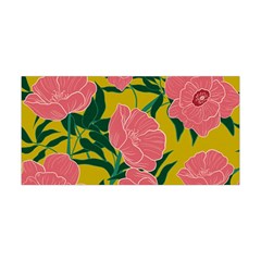 Pink Flower Seamless Pattern Yoga Headband