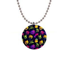 Space Patterns 1  Button Necklace by Bedest