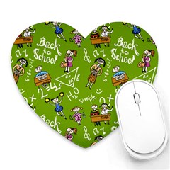 Seamless Pattern With Kids Heart Mousepad by Bedest