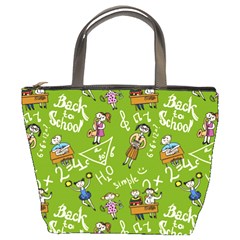 Seamless Pattern With Kids Bucket Bag by Bedest