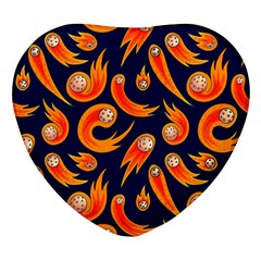 Space Patterns Pattern Heart Glass Fridge Magnet (4 Pack) by Bedest