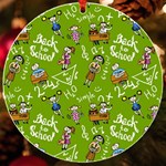 Seamless Pattern With Kids UV Print Acrylic Ornament Round Front