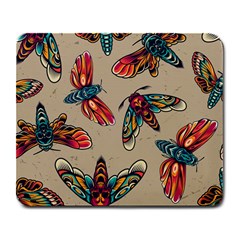 Tattoos Colorful Seamless Pattern Large Mousepad by Bedest