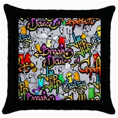 Hip Hop Background Throw Pillow Case (black) by Bedest