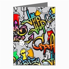 Hip Hop Background Greeting Card by Bedest