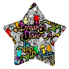 Hip Hop Background Star Ornament (two Sides) by Bedest