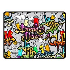 Hip Hop Background Two Sides Fleece Blanket (small) by Bedest