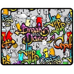 Hip Hop Background Two Sides Fleece Blanket (medium) by Bedest