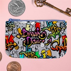 Hip Hop Background Large Coin Purse by Bedest