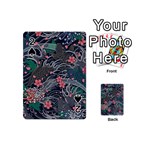 Japanese Wave Koi Illustration Seamless Pattern Playing Cards 54 Designs (Mini) Front - Spade2