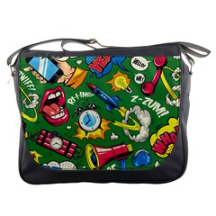 Pop Art Colorful Seamless Pattern Messenger Bag by Bedest