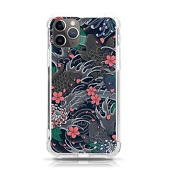 Japanese Wave Koi Illustration Seamless Pattern Iphone 11 Pro 5 8 Inch Tpu Uv Print Case by Bedest