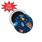 Seamless Pattern Vector Submarine With Sea Animals Cartoon 1.75  Magnets (100 pack)  Front