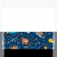 Seamless Pattern Vector Submarine With Sea Animals Cartoon Rectangular Jigsaw Puzzl