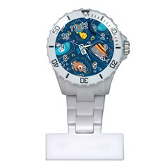 Seamless Pattern Vector Submarine With Sea Animals Cartoon Plastic Nurses Watch