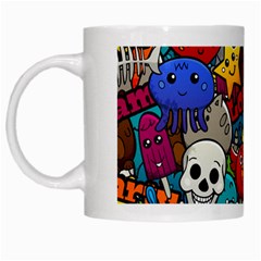 Graffiti Characters Seamless Pattern White Mug by Bedest