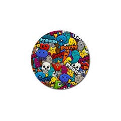 Graffiti Characters Seamless Pattern Golf Ball Marker (4 Pack) by Bedest