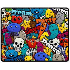 Graffiti Characters Seamless Pattern Fleece Blanket (medium) by Bedest