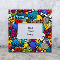 Graffiti Characters Seamless Pattern White Box Photo Frame 4  X 6  by Bedest