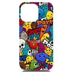 Graffiti Characters Seamless Pattern Iphone 14 Pro Max Black Uv Print Case by Bedest