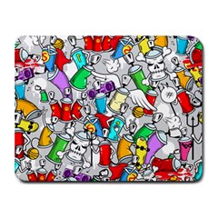 Graffity Characters Seamless Pattern Art Small Mousepad by Bedest