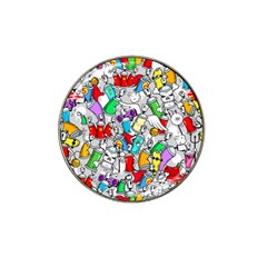 Graffity Characters Seamless Pattern Art Hat Clip Ball Marker by Bedest