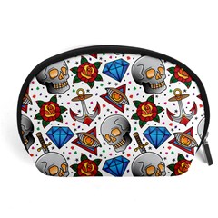 Full Color Flash Tattoo Patterns Accessory Pouch (large) by Bedest