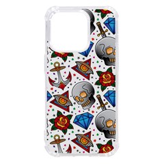 Full Color Flash Tattoo Patterns Iphone 14 Pro Tpu Uv Print Case by Bedest