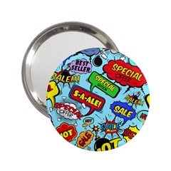 Comic Bubbles Seamless Pattern 2 25  Handbag Mirrors by Bedest