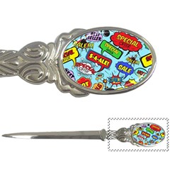 Comic Bubbles Seamless Pattern Letter Opener by Bedest