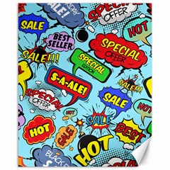 Comic Bubbles Seamless Pattern Canvas 16  X 20  by Bedest