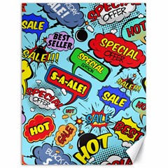 Comic Bubbles Seamless Pattern Canvas 18  X 24  by Bedest